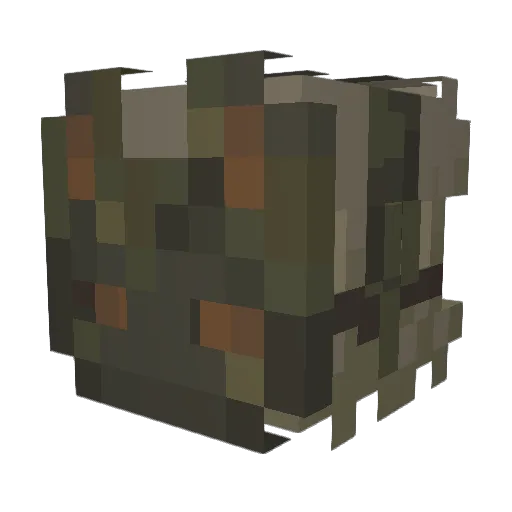 Moist_Moss Minecraft avatar head, 3D render