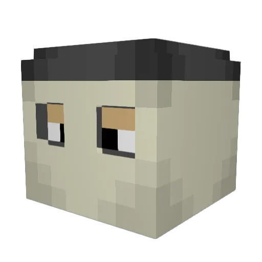 Moist_PvP Minecraft avatar head, 3D render