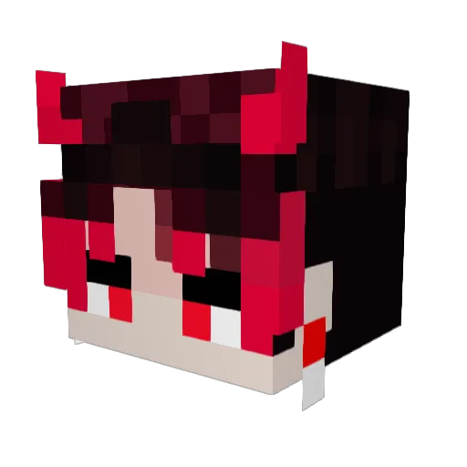 Moist_redflame Minecraft avatar head, 3D render