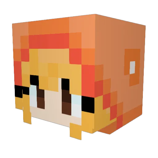 Moistsan Minecraft avatar head, 3D render