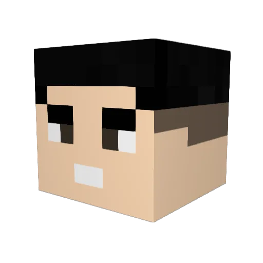 MoitinhoM Minecraft avatar head, 3D render