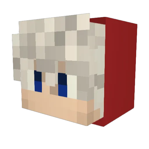 Moitu Minecraft avatar head, 3D render