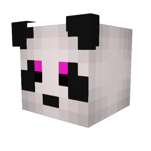 Moixie Minecraft avatar head, 3D render
