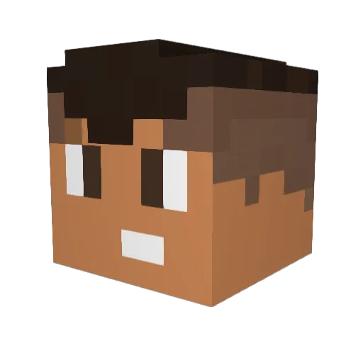 MojangIsgood Minecraft avatar head, 3D render