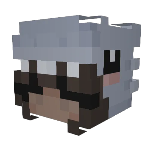 MojangOffical Minecraft avatar head, 3D render