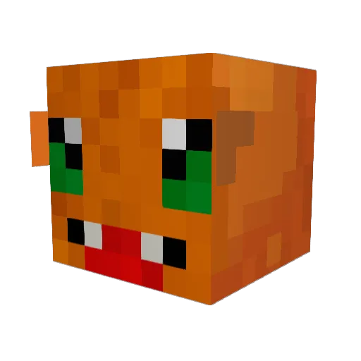 Mojans Minecraft avatar head, 3D render