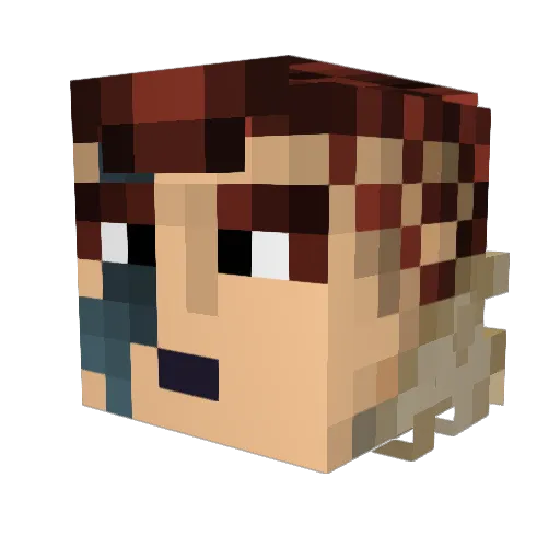 MojaveRedneck Minecraft avatar head, 3D render