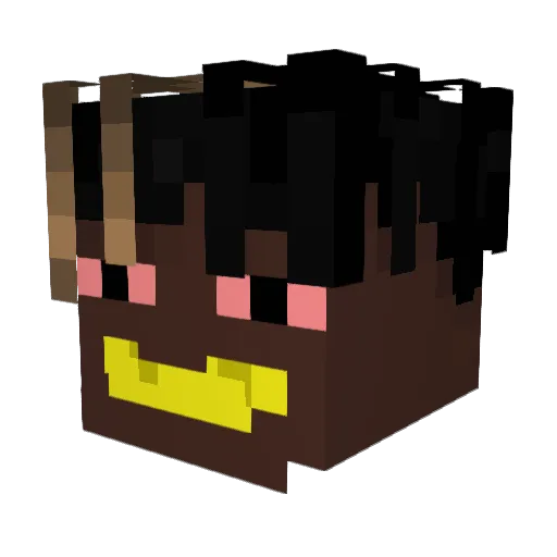 Mojdum Minecraft avatar head, 3D render