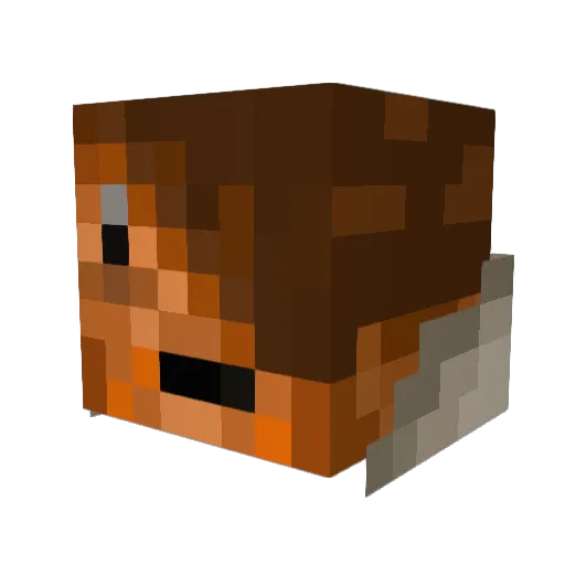 Mojenge Minecraft avatar head, 3D render