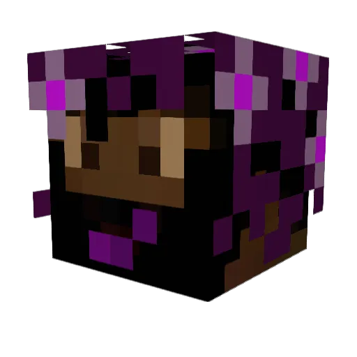 Mojestic Minecraft avatar head, 3D render