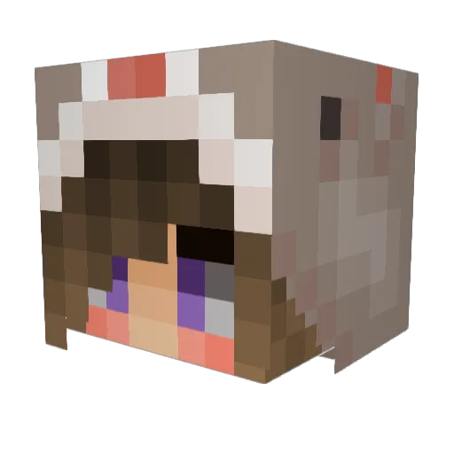 Mojimo Minecraft avatar head, 3D render