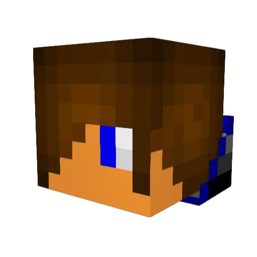 Mojo4me Minecraft avatar head, 3D render