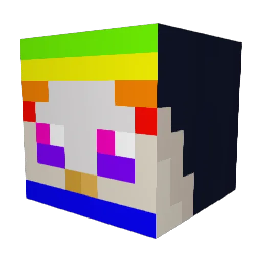 Mojo5678 Minecraft avatar head, 3D render