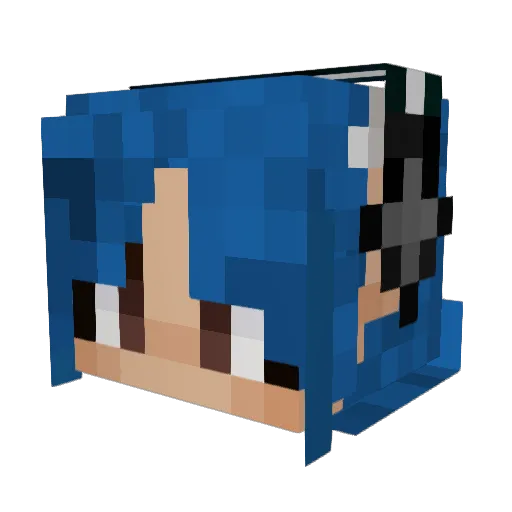 MojoFenrir Minecraft avatar head, 3D render