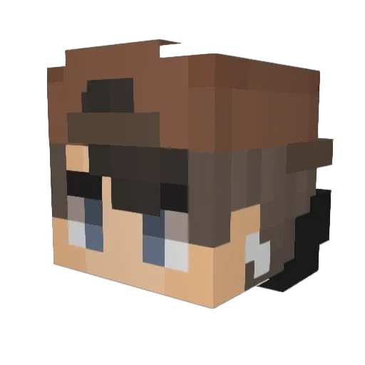 MojoShoujo Minecraft avatar head, 3D render