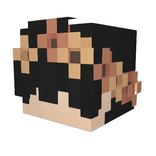 MojoVerde Minecraft avatar head, 3D render