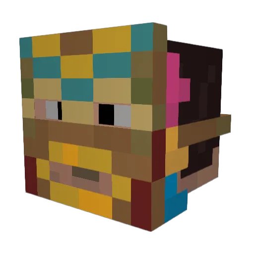 Mojo_Power Minecraft avatar head, 3D render