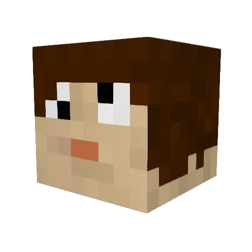 Mojotsche Minecraft avatar head, 3D render