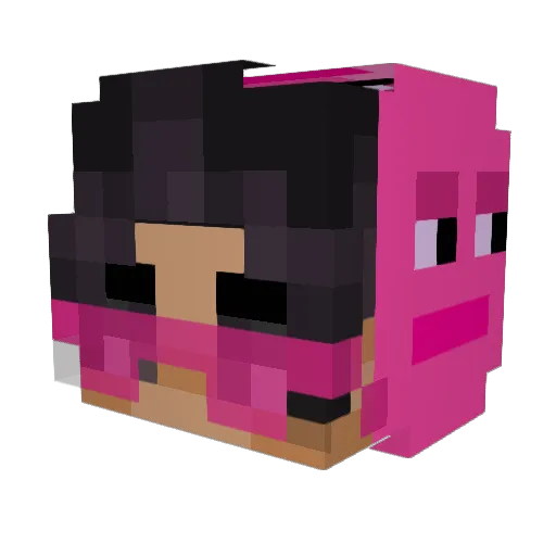 Mojozik Minecraft avatar head, 3D render
