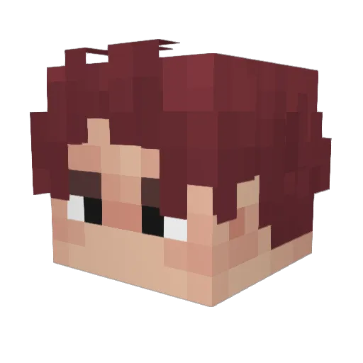 MokTik Minecraft avatar head, 3D render