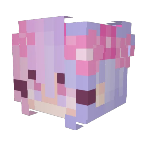 MokaShadow Minecraft avatar head, 3D render