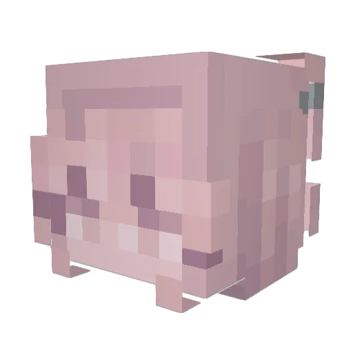 Mokafansassembl Minecraft avatar head, 3D render