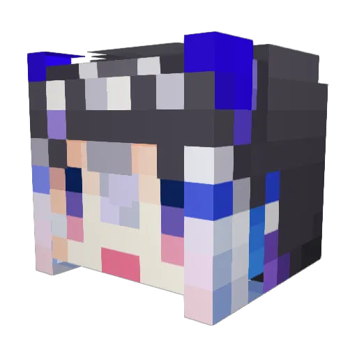 Mokalove Minecraft avatar head, 3D render