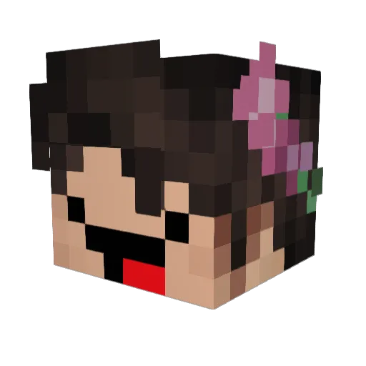 Mokamiwi Minecraft avatar head, 3D render