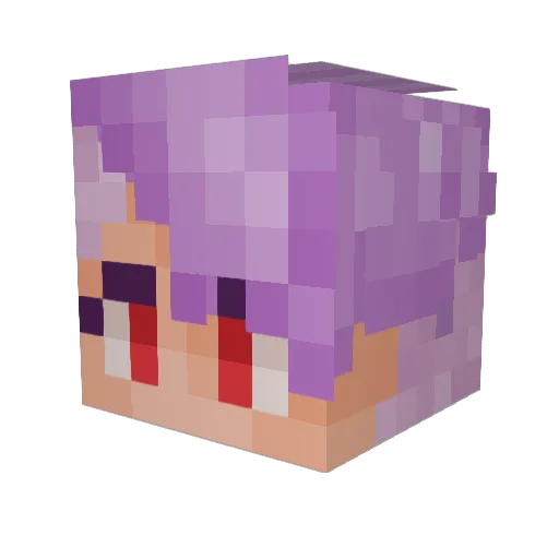 Mokamop Minecraft avatar head, 3D render