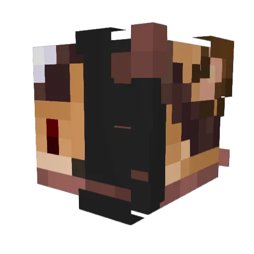 Mokcer Minecraft avatar head, 3D render
