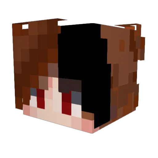 Moked Minecraft avatar head, 3D render