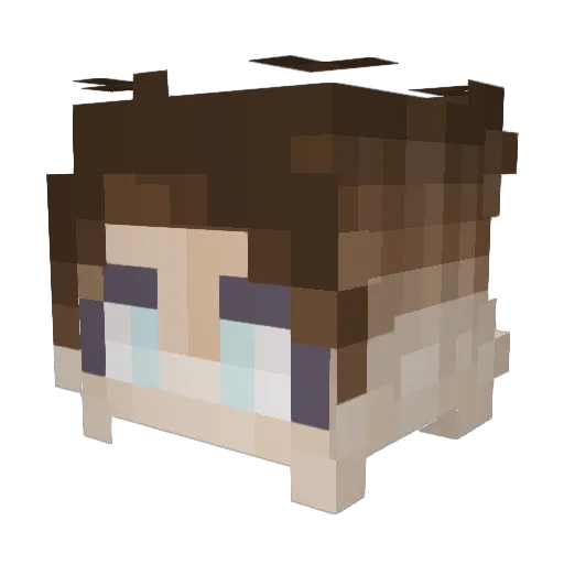 MokiChan55 Minecraft avatar head, 3D render