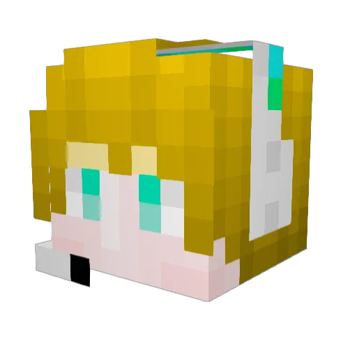 Mokingboom Minecraft avatar head, 3D render