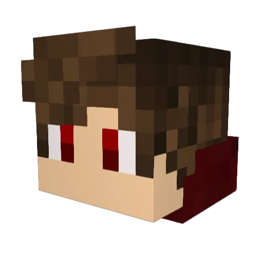 Mokisq Minecraft avatar head, 3D render