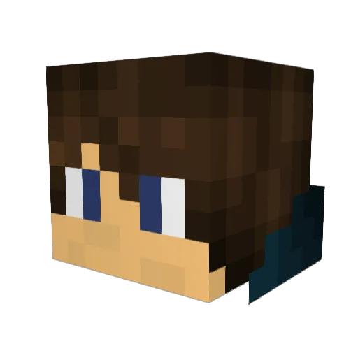 Mokkaccino Minecraft avatar head, 3D render