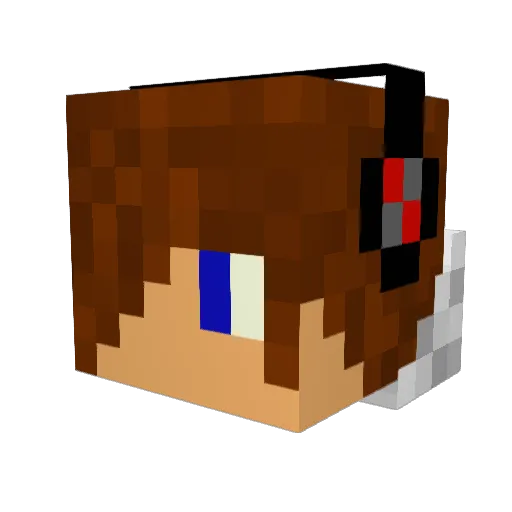 Mokkalowa Minecraft avatar head, 3D render