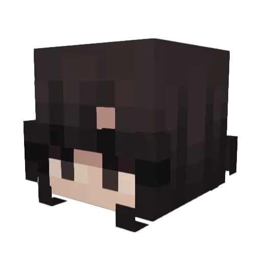 Mokkk_k Minecraft avatar head, 3D render