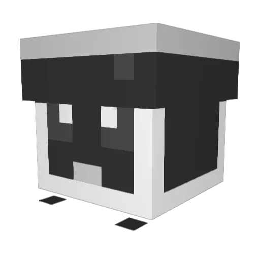 Moklaa_ Minecraft avatar head, 3D render