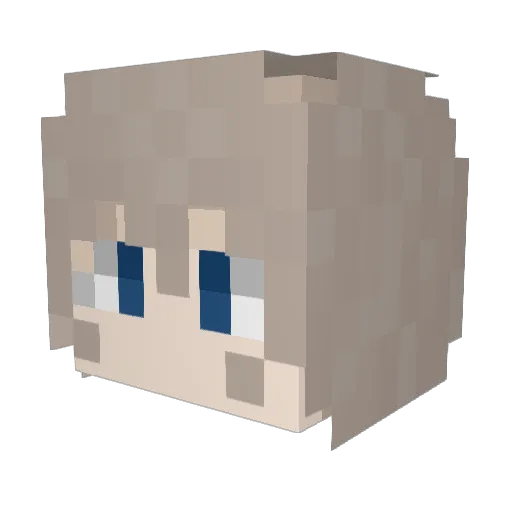 MokoLock Minecraft avatar head, 3D render