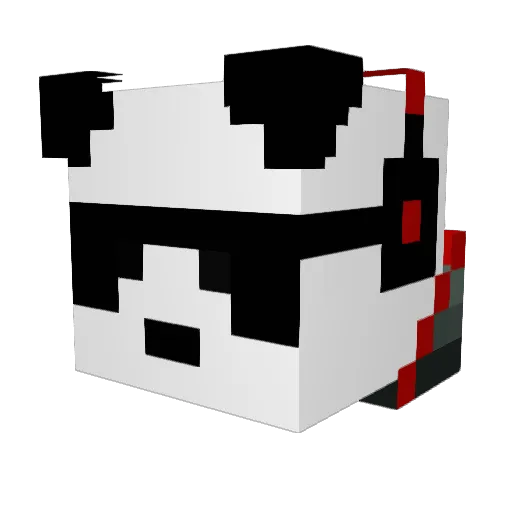 Mokolka Minecraft avatar head, 3D render