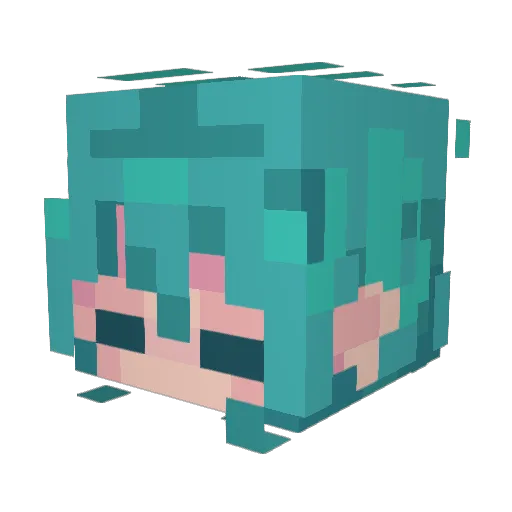 Mokolotivet Minecraft avatar head, 3D render