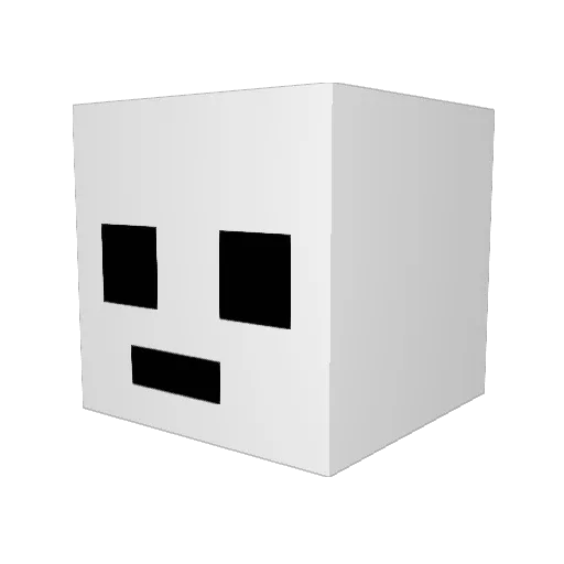 Mokolpop Minecraft avatar head, 3D render