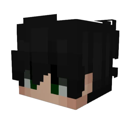 Mokperkl Minecraft avatar head, 3D render
