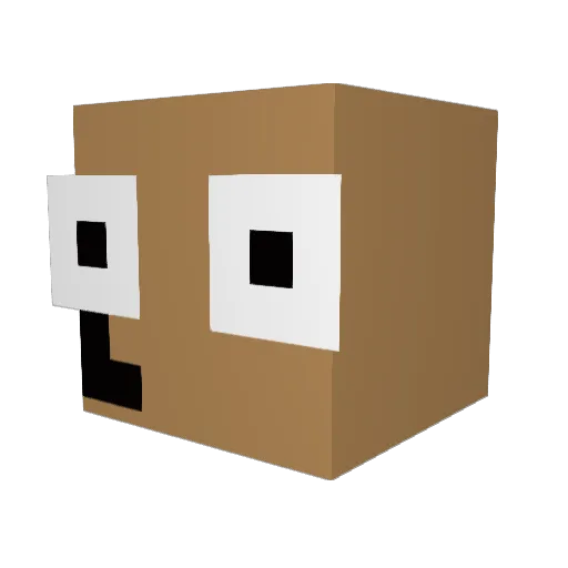 Mokpyxa Minecraft avatar head, 3D render