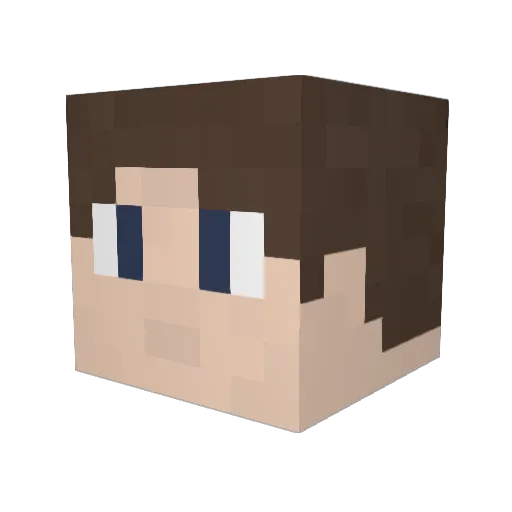 Moksoms Minecraft avatar head, 3D render