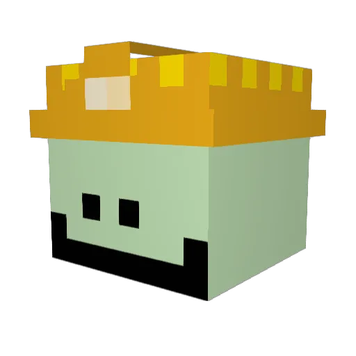 Moksuu Minecraft avatar head, 3D render