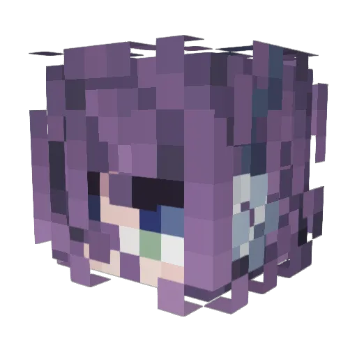 Mokudoll Minecraft avatar head, 3D render