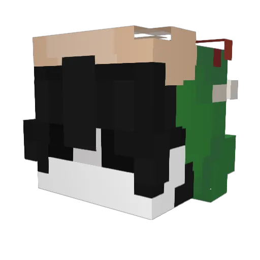 Mokuih123 Minecraft avatar head, 3D render