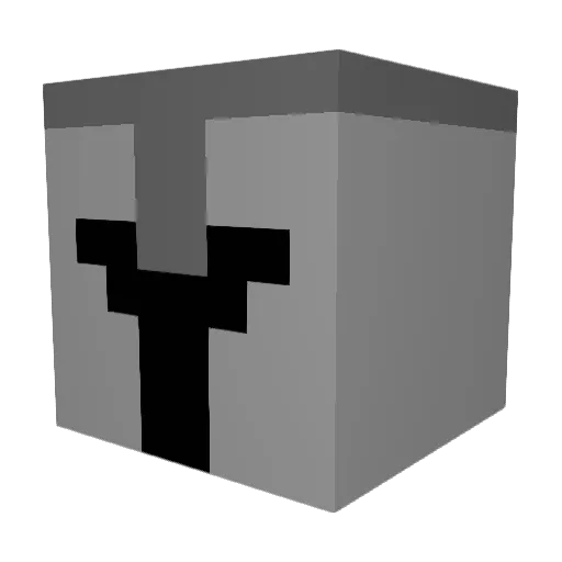 Mokzin Minecraft avatar head, 3D render
