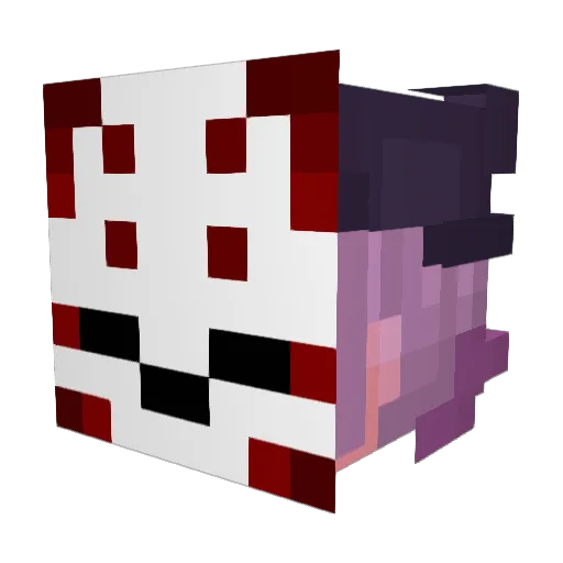 Mokzz Minecraft avatar head, 3D render
